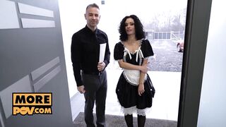 POV - Hawt cum wench Stacy Bloom enjoys double penetration threeway