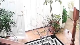 Lustful Boyz Bang and Facialize Golden-haired Angel with Great Boobs in Her Room