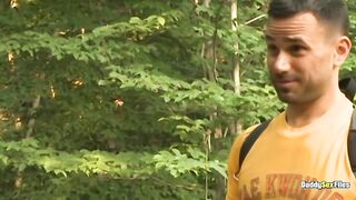 DaddySexFiles: Conner Joe and CJ get down for an outdoor military threeway raw
