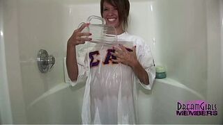 Super Freak Undresses Bare At A Campus Frat Abode