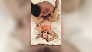 Sexy Latino and white mother i'd like to fuck making love groaning loud and talking messy during the time that having multiple body shaking orgasms