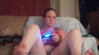 Gorgeous hotty smokin' cigarette and playing movie scene games, during the time that I film up her mini suit