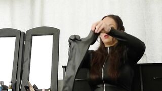 Leather Gloves Try On by Kinky Lyrical