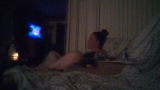 Jerking Off To My Roommate During the time that This babe Is Playing Episode Games In Her Ebony Pants