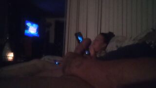 Jerking Off To My Roommate During the time that This babe Is Playing Episode Games In Her Ebony Pants