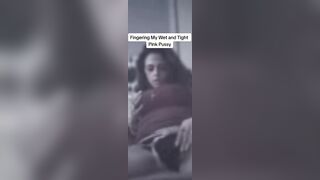 Beautiful cutie masturbating her constricted pink cunt compilation