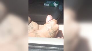On spring break I catch my ally masturbating and flashing his weenie In public and my vagina gets moist