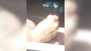On spring break I catch my ally masturbating and flashing his weenie In public and my vagina gets moist