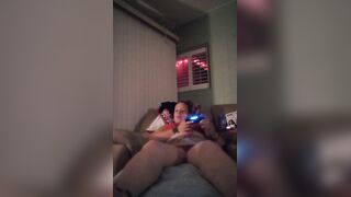 Girlfriend likes lifting up her petticoat to show our fans her pants