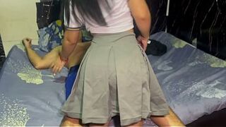 YOUTHFUL Mexican STUDENT receives cum inside her taut SNATCH and in her THROAT, in swap for admirable grades