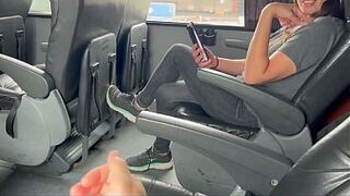 Whilst traveling on the bus, I invite a stranger to suck my dong, and that babe accepts.