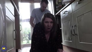 Aged breasty stepmom gets anal-act of love from youthful stepson