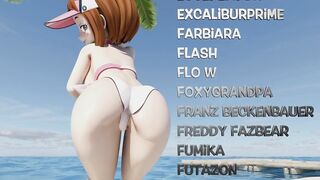 Tsuyu's Sunscreen Reaction [giantess Growth]