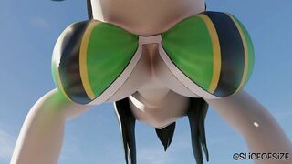 Tsuyu's Sunscreen Reaction [giantess Growth]