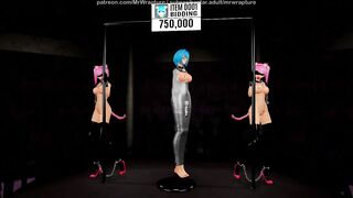 Up for Auction (Yuri Bondage Sex) - 3D MMD
