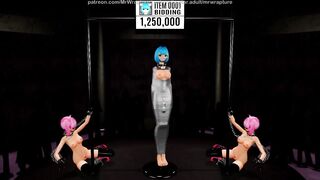 Up for Auction (Yuri Bondage Sex) - 3D MMD