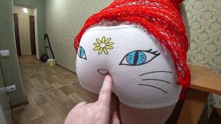 Lesbian Fuck MILF in Early Pregnancy. Zucchini in a Hairy Pussy POV