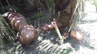 Wide Afro girls took admirable care or my rod
