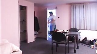Waitress gets booty banged and sprayed with cum