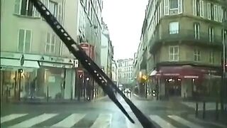 Large boobed blond gives oral in car