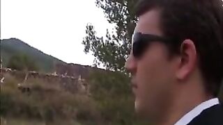 2 allies on picnic get their assholes banged