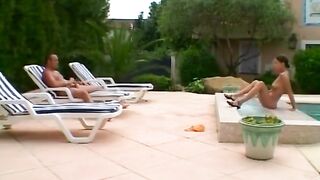 Fascinating brunette hair likes being screwed in her one as well as the other holes outdoors