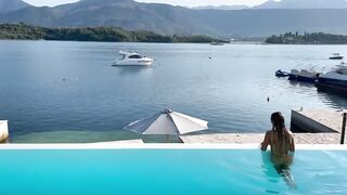 Beautiful Monika Fox Swims Undressed In Pool In Glamorous Place