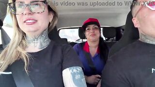 Gas station attendant with the large cunt assents to be a porn actress and we've the massive twat ever seen.