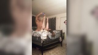 I film roommate catching me masturbating and banging me in multiple position having multiple orgasms