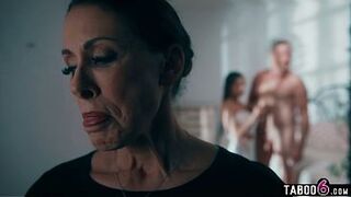 Eager taboo wedding prep with older wife and recent spouse