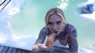 Hawt Breasty Golden-haired Christina Savoy Dominates Peeping Stranger
