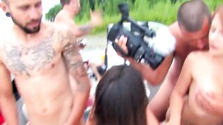 Just Floozy Allies with Cameras on a Boat