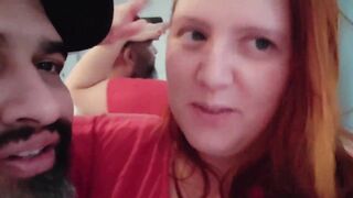 Cuckquean takes her spouse to a motel to have sex with a appealing pair.