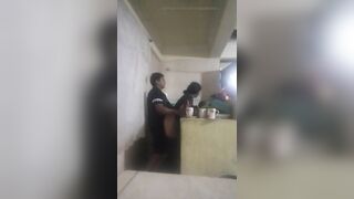 Maid Banged in the Kitchen (my Wife Nearly Discovered Us Out)