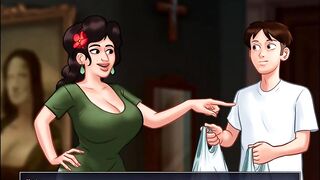 Summertime Saga - Johannes banged odette ... Johannes drilled Maria ... Eva had her baby
