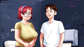 Summertime Saga - Johannes banged odette ... Johannes drilled Maria ... Eva had her baby