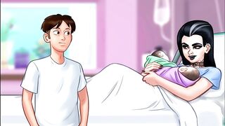 Summertime Saga - Johannes banged odette ... Johannes drilled Maria ... Eva had her baby