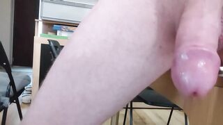 Prostate play with vibrator, cumming twice and eating cum