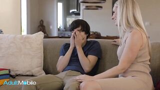 ADULTMOBILE - Golden-haired mother I'd like to fuck Helps Her Stepson Feel More excellent By Letting Him Bang Her Taut Snatch