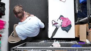 Breasty Golden-haired Beauty Learns A Real Lesson About Stealing After Getting Caught