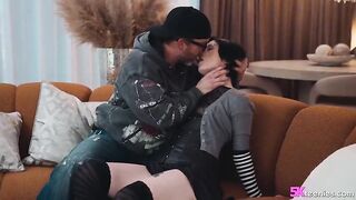 Brunette hair Raee Ripley loves it coarse and fortunate her Ryan Madison can give her just that.The tiny boobs small chick rims is facefucked and fucked hard