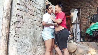 In my spouse's absence, I had a lesbo raunchy rencounter with the neighbour in her backyard