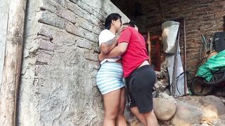 In my spouse's absence, I had a lesbo raunchy rencounter with the neighbour in her backyard