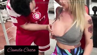Screw at the Gym - Instructor Touched the Wang on the Blond Complete No Red