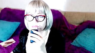 An Expressive Aged Whore Speaks Very Emotionally, and Passionately Cums with a Sex tool in Her Twat and Squirts