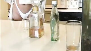 Hawt brunette hair enjoys her constricted vagina fucked by a massive white pole