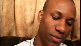 Luxurious ebony lady with truly large bazookas blows penis and gets it inside