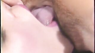 Brunette hair lesbos use dildos on every other in vintage porn