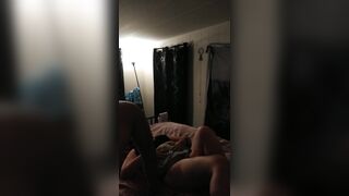 Nice-looking discharged of charming thick angel with belt on with cum all over her body