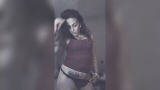 Nice-looking gal pulls her pants to the side and masturbates trailer (part 1)